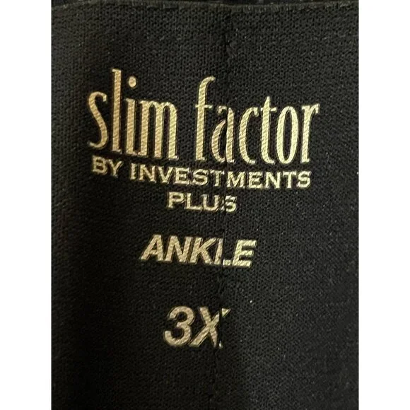 Slim Factor by Investments Plus Womens Ankle Pants 3X NEW Pull-On Blues - Picture 5 of 16